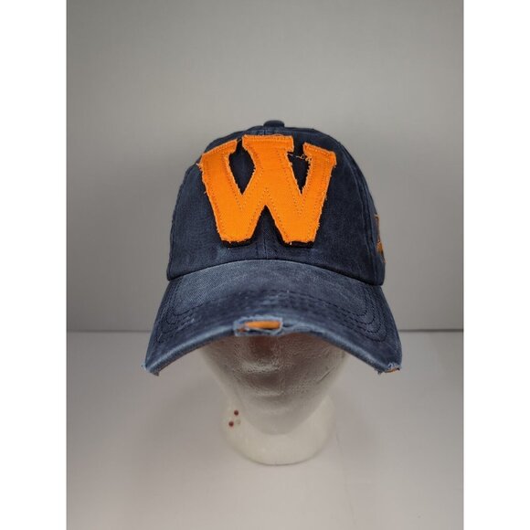 Mild Jokers 1598 Who What Why Baseball Hat Men's Blue Adjustable Distressed Cap - Picture 1 of 8